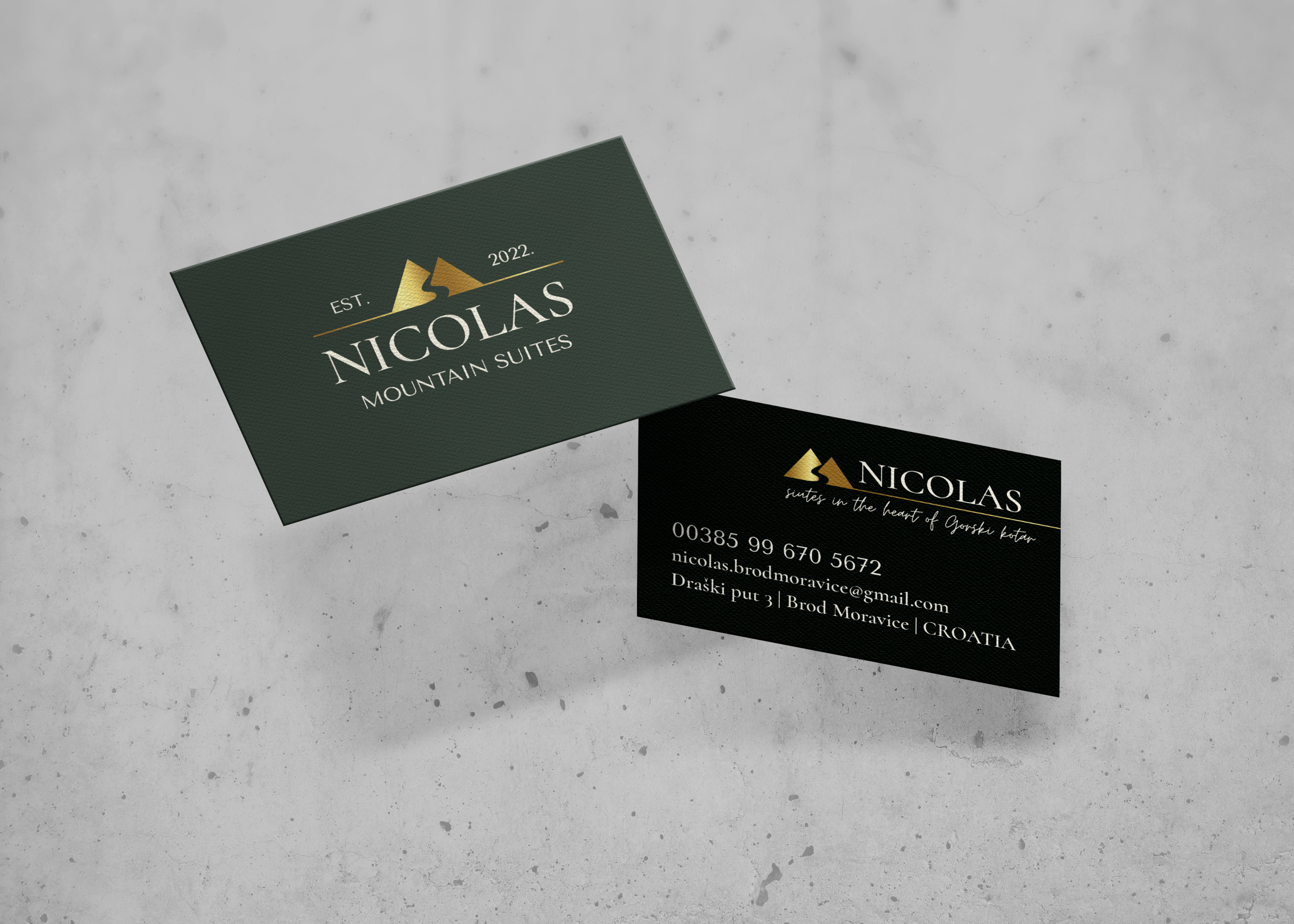 dizajn promotivnog materijala: NICOLAS Mountain Suites