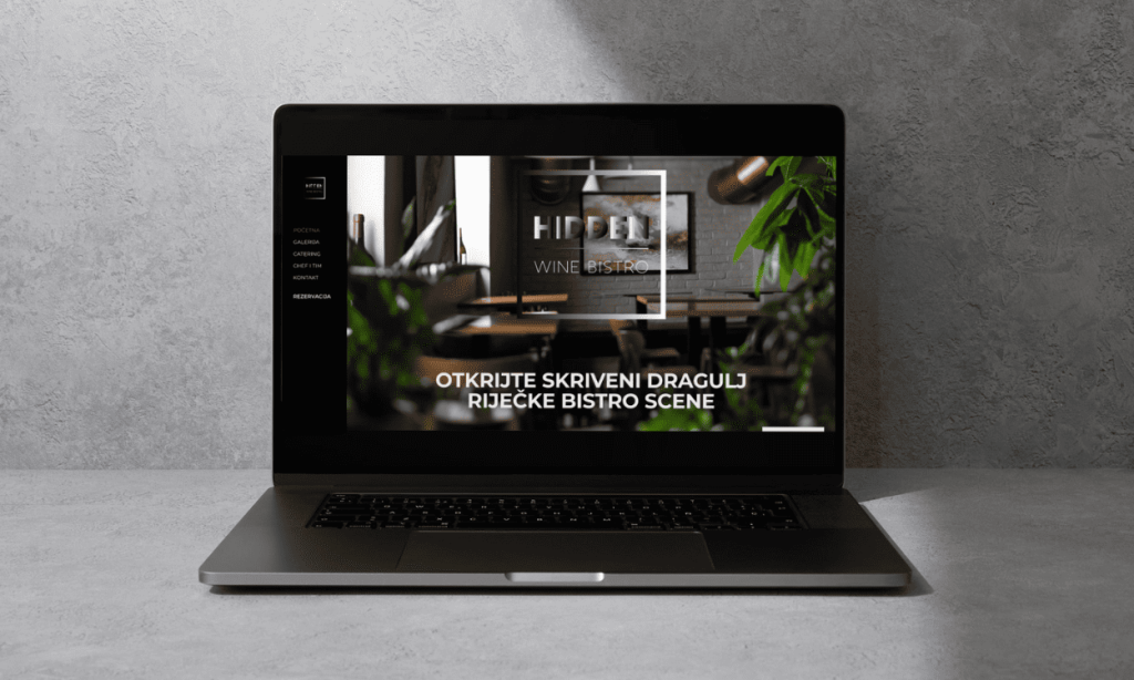 dizajn web stranice hidden wine bistro 1