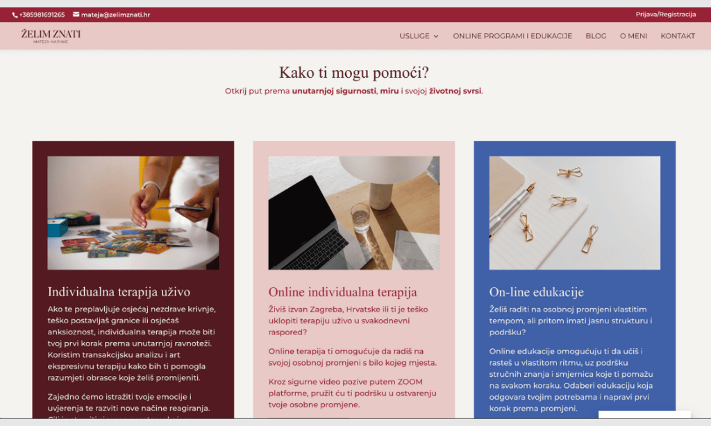 Želim znati redizajn web stranice