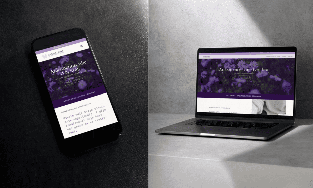 Anksioznost_Branding6 web stranica za portal mentalno zdravlja